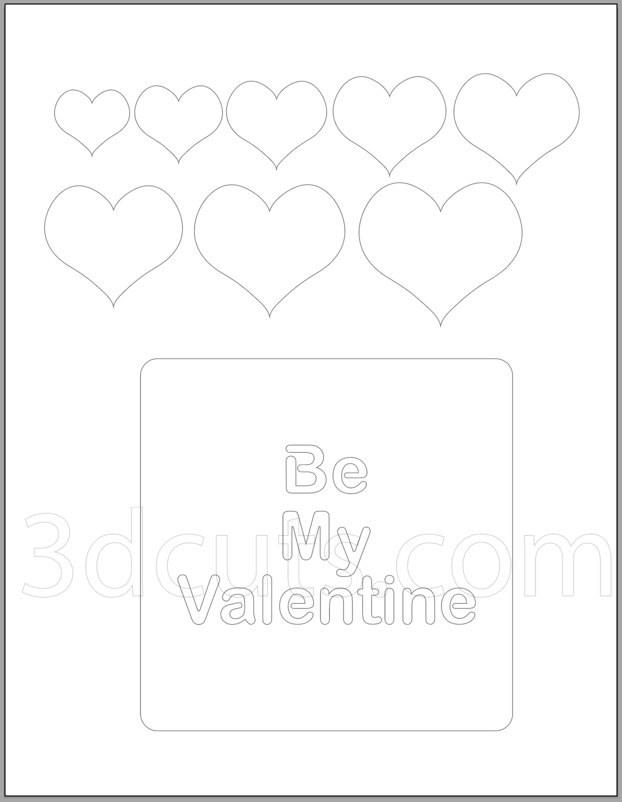 Download Stacked Heart Card V1 Tutorial 3dcuts Com