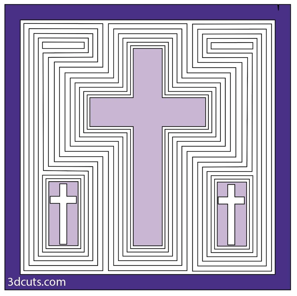 Download Stacked Cross Shadow Box Tutorial 3dcuts Com