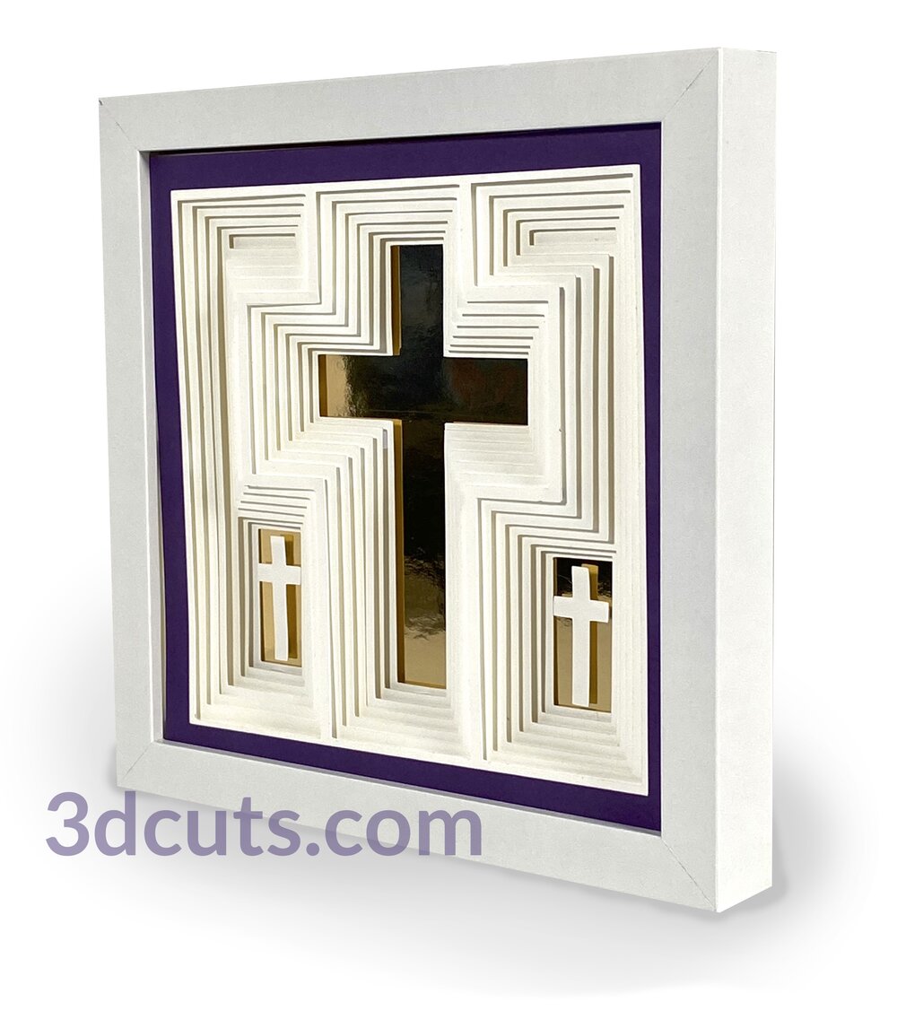 Download Stacked Cross Shadow Box 3dcuts Com