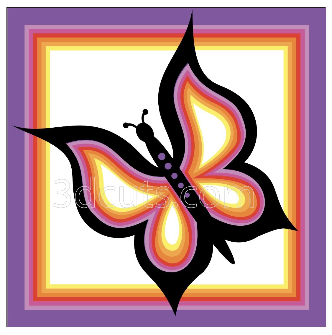 Download Stacked Butterfly Tutorial 3dcuts Com SVG, PNG, EPS, DXF File