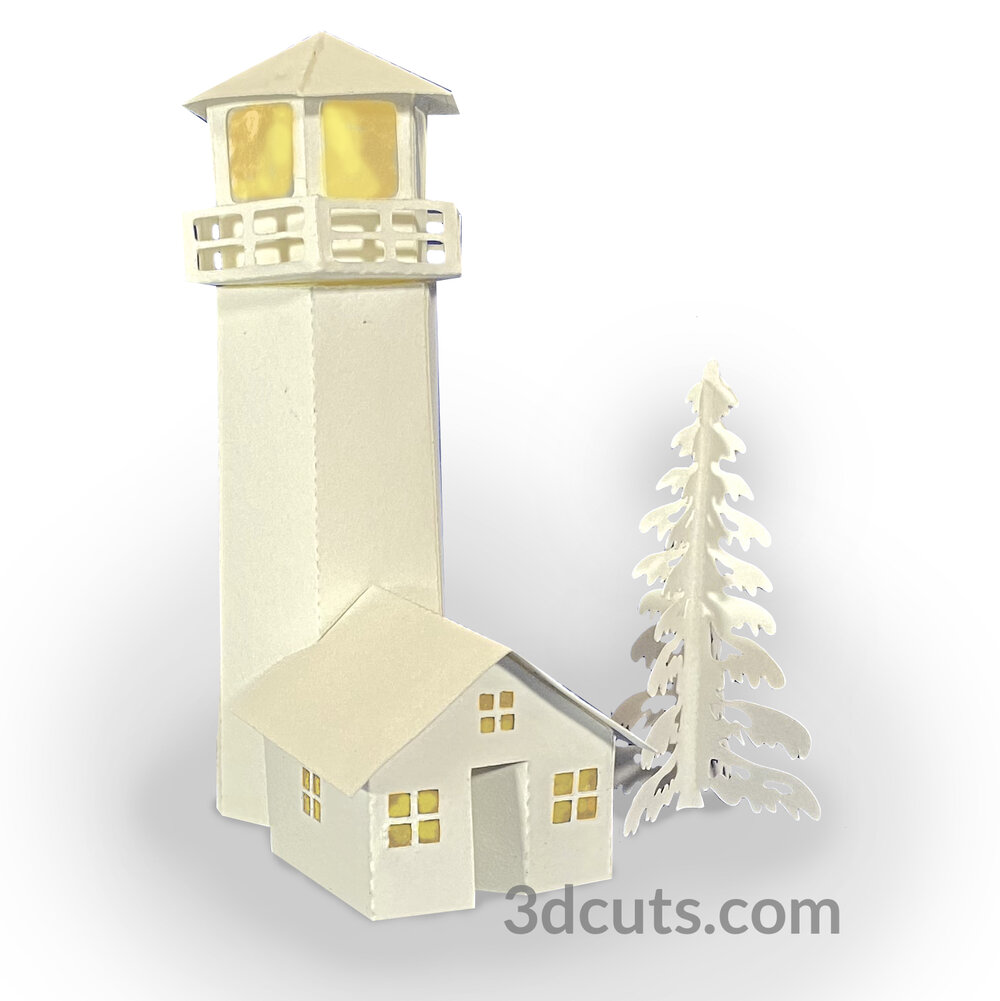 Download Tea Light Village Lighthouse Tutorial 3dcuts Com