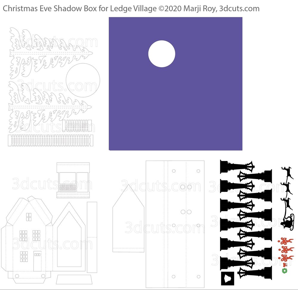 Download Christmas Eve Shadow Box Tutorial 3dcuts Com