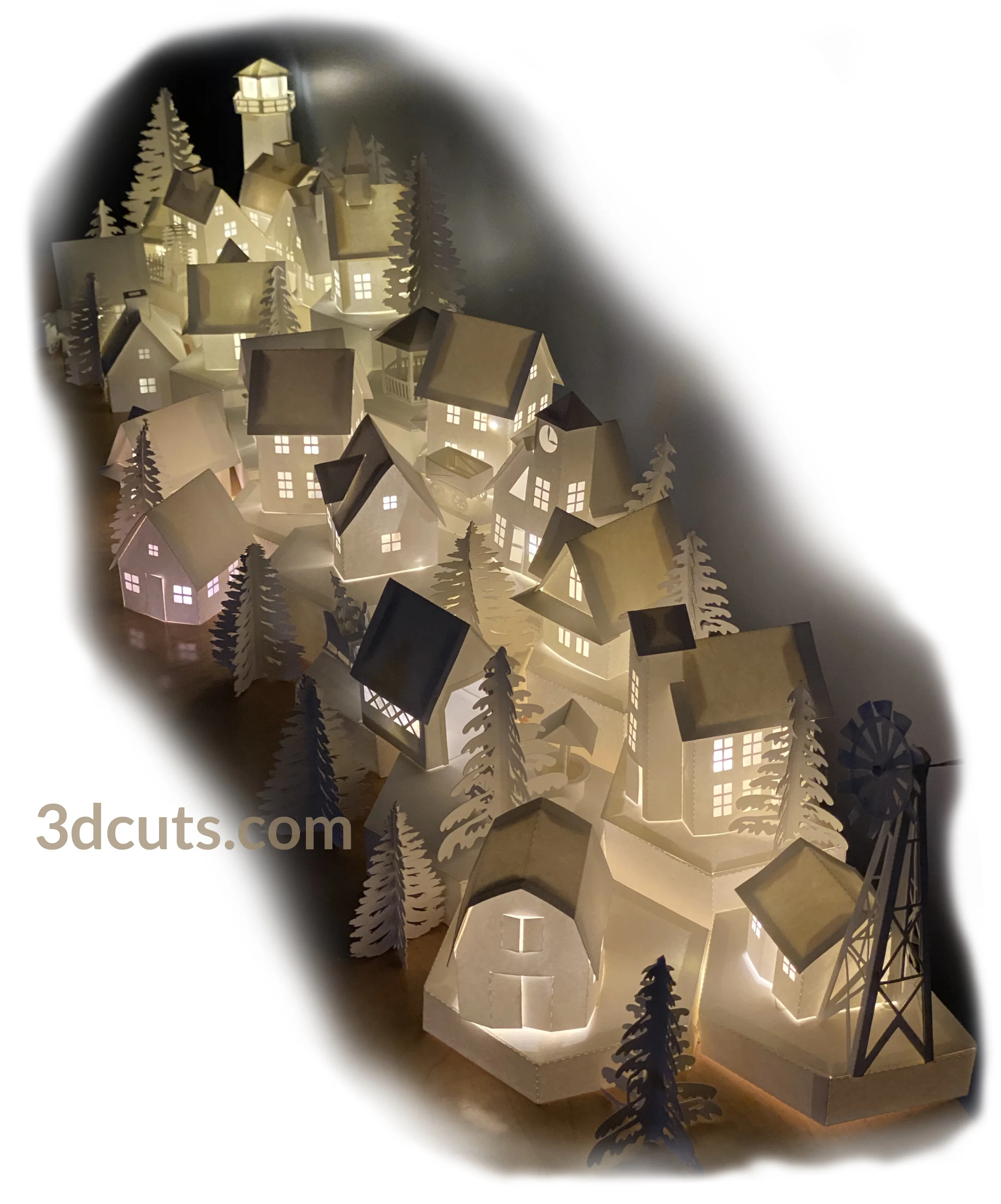 Tea Light village Dark 2021 3dcuts.com.jpg