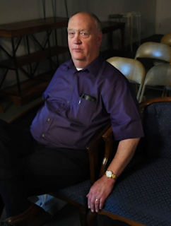 Coroner Steve Talbott, in his funeral home (Photo by Michael S. Williamson, The Washington Post)