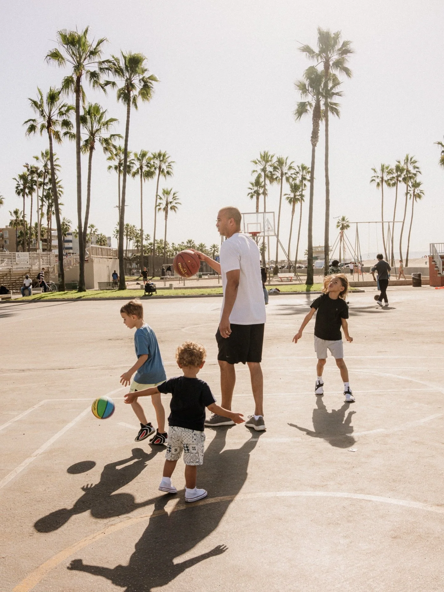The iconic Venice Beach courts, because basketball never takes a vacation