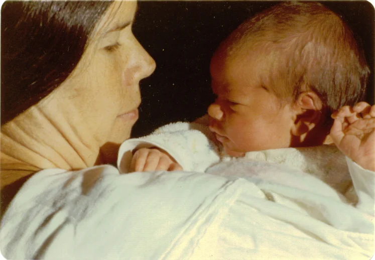 Mom and me just a few days old. 