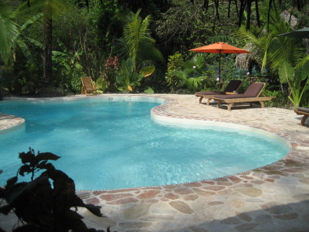 Looking for a honeymoon destination? Go to Costa Rica! This is the salted pool at El Pequeno Gecko Verde in Samara.