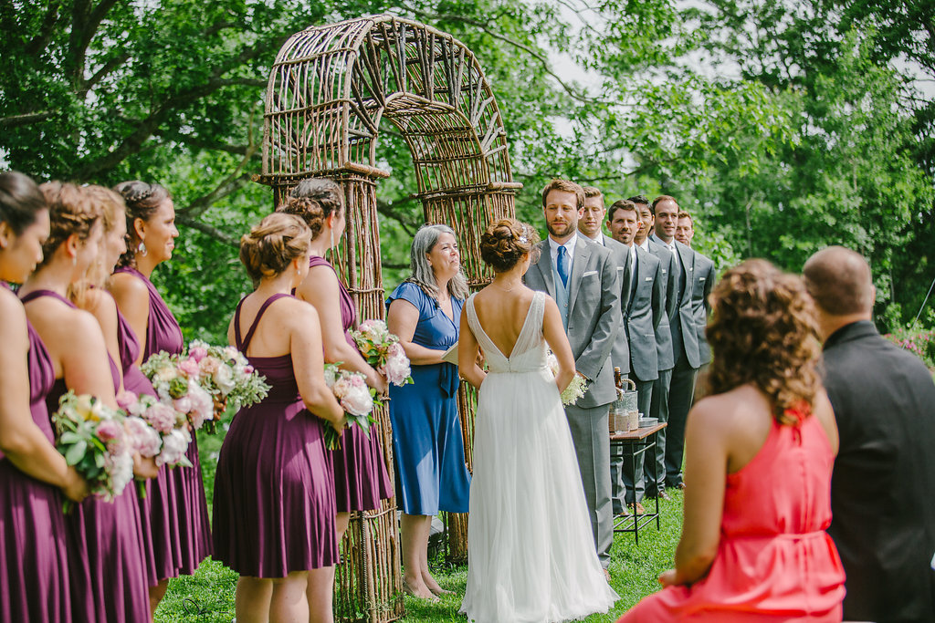 laughter, beer and a broken glass | maine wedding officiant