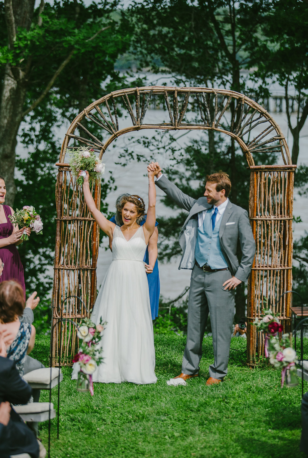 laughter, beer and a broken glass | maine wedding officiant