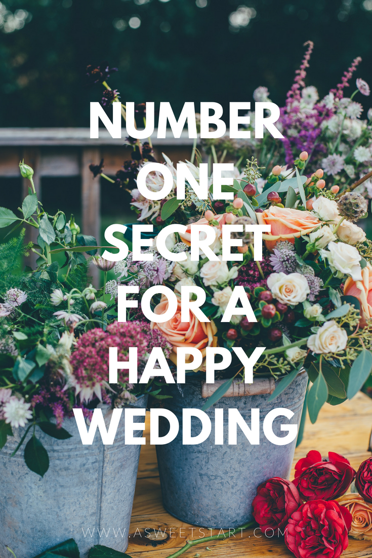 Number one secret to a happy wedding | Photo by  Annie Spratt  on  Unsplash