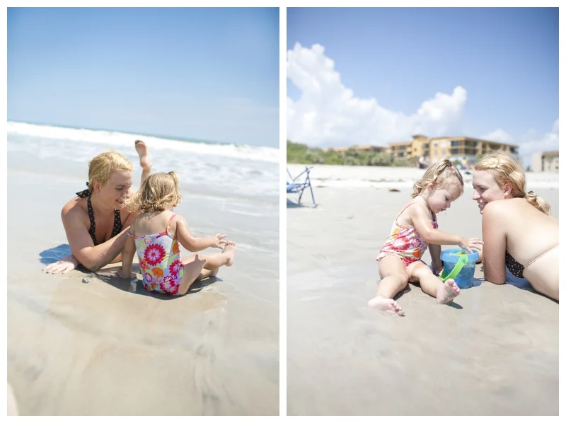 Playing with mommy