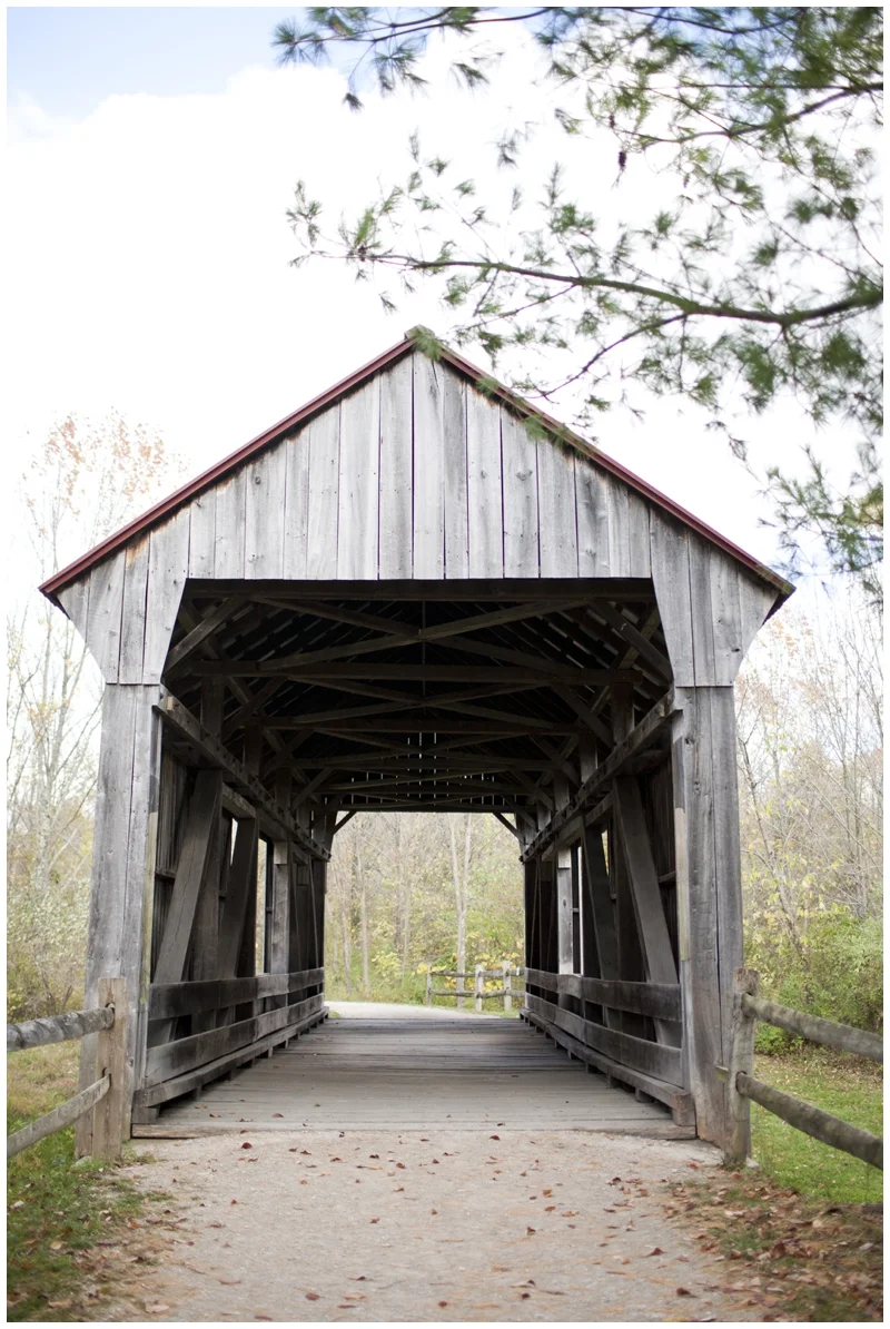 The covered bridge in the park, very cool!