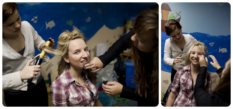A big shout out to my friend Meghan who is AMAZING at hair! Stefanie's cousin did a beautiful job on her make up as well!