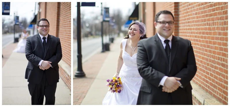 We did their first look in Old Westerville with all the nice brick! Danny was a little excited, can you tell?!