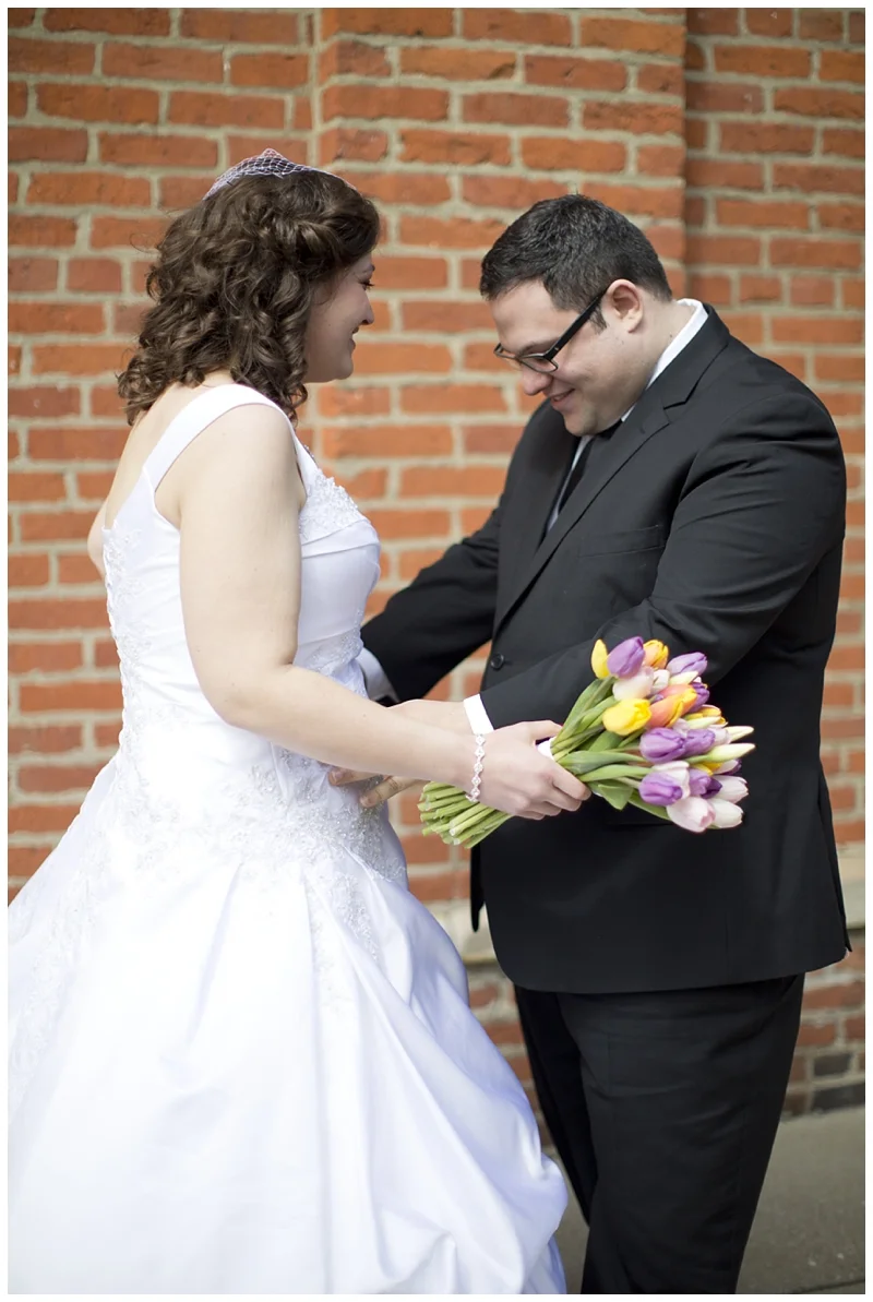 Every girl wants this reaction!!! And that is the beauty of the first look! Danny was speechless for a good two minutes!