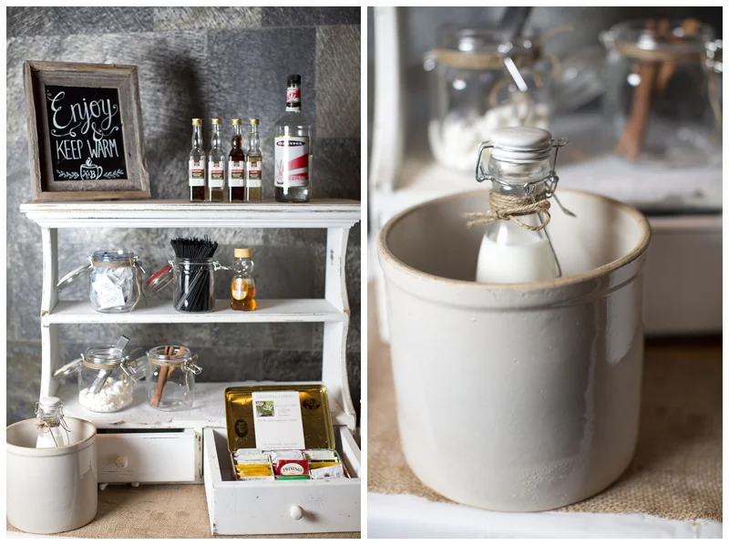 Hot chocolate and tea stand!