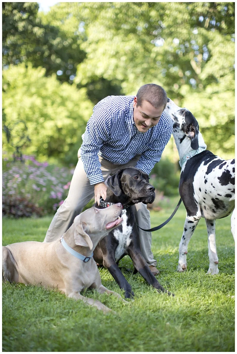 During our engagement session, trying to round the troops; I just love this shot!