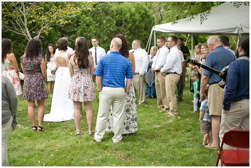 I love that they got married in a circle with everyone surrounding them in support.