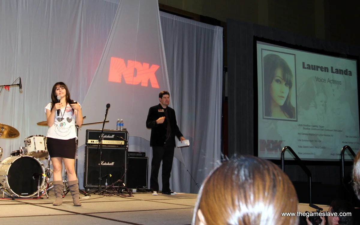 Director Jeremy preseting Laura Landa at Opening Ceremonies