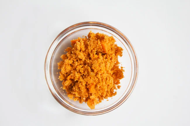carrot pulp from the juicer