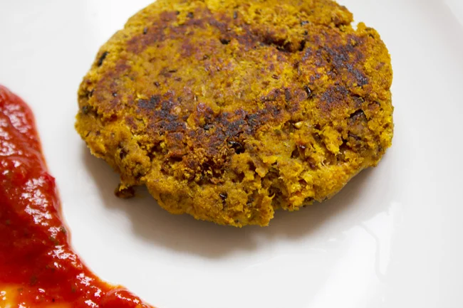 carrot pulp veggie burger