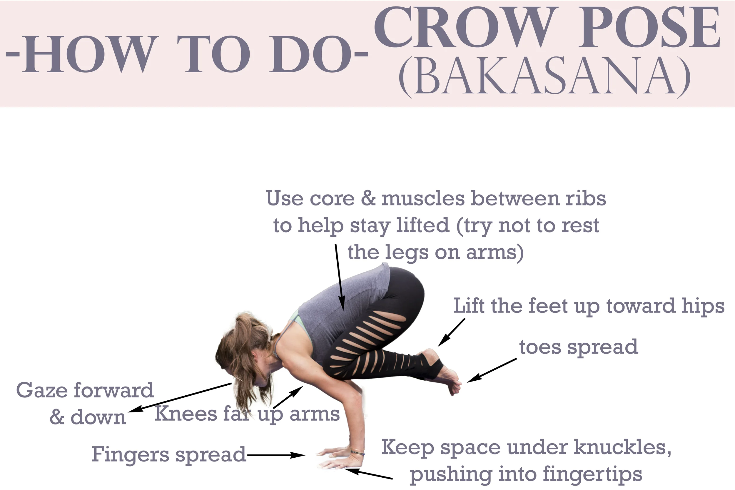 Pin it! How to do Crow Pose.