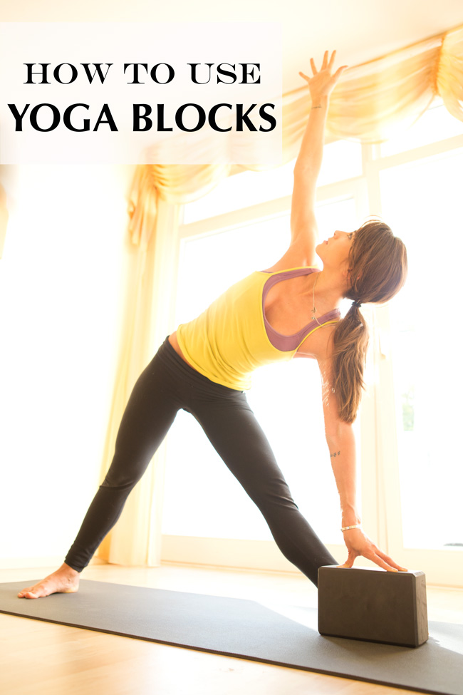 practice on yoga block