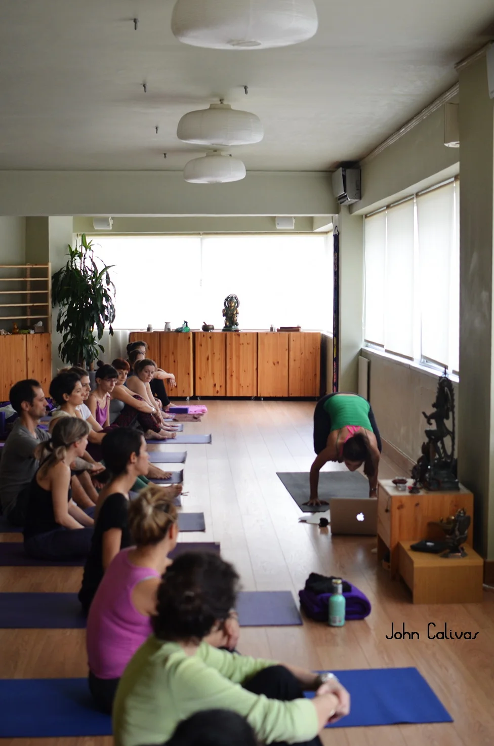 Candace teaching at Bhavana Yoga Studio, Athens, Greece. February 2, 2014