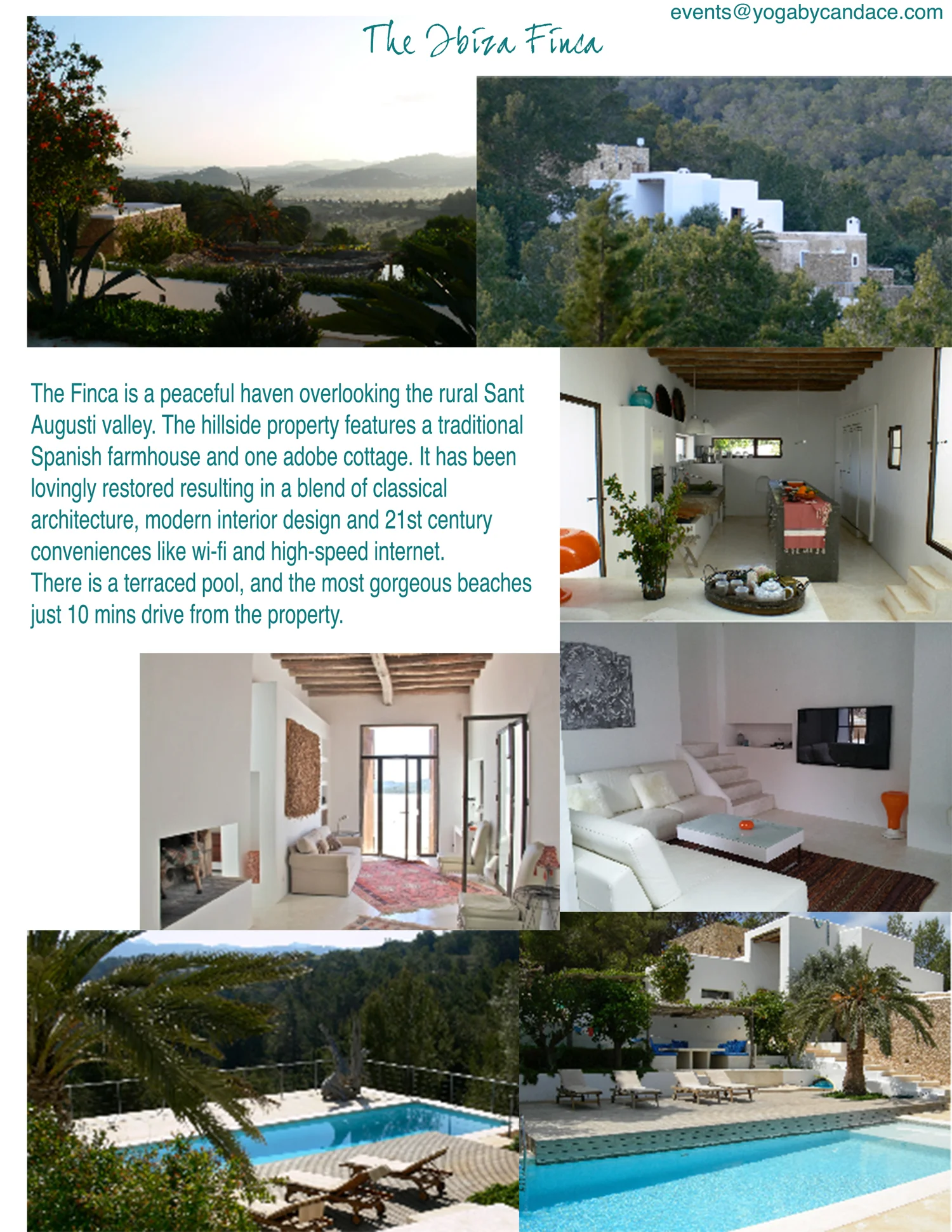 Ibiza yoga retreat property overview
