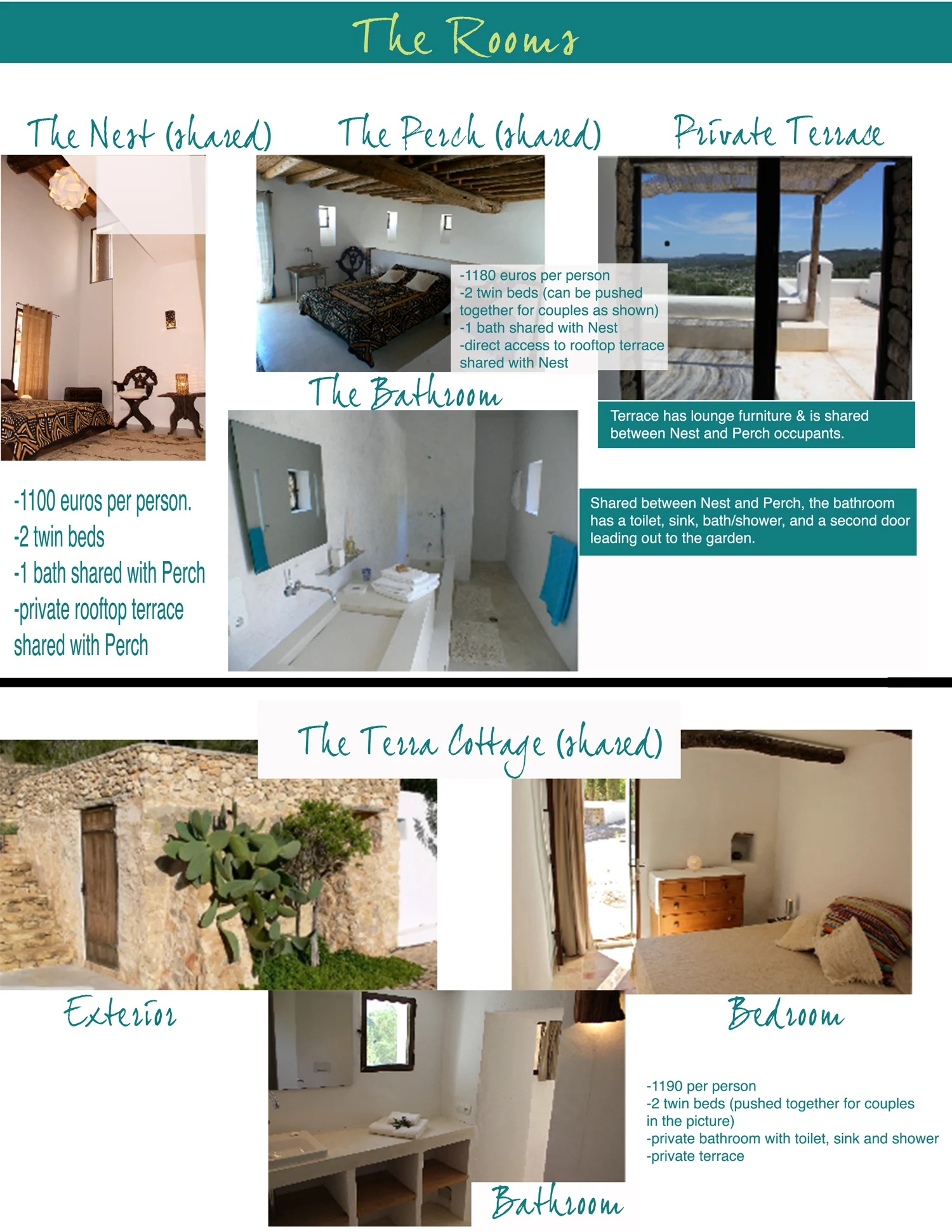 Ibiza yoga retreat accommodations 