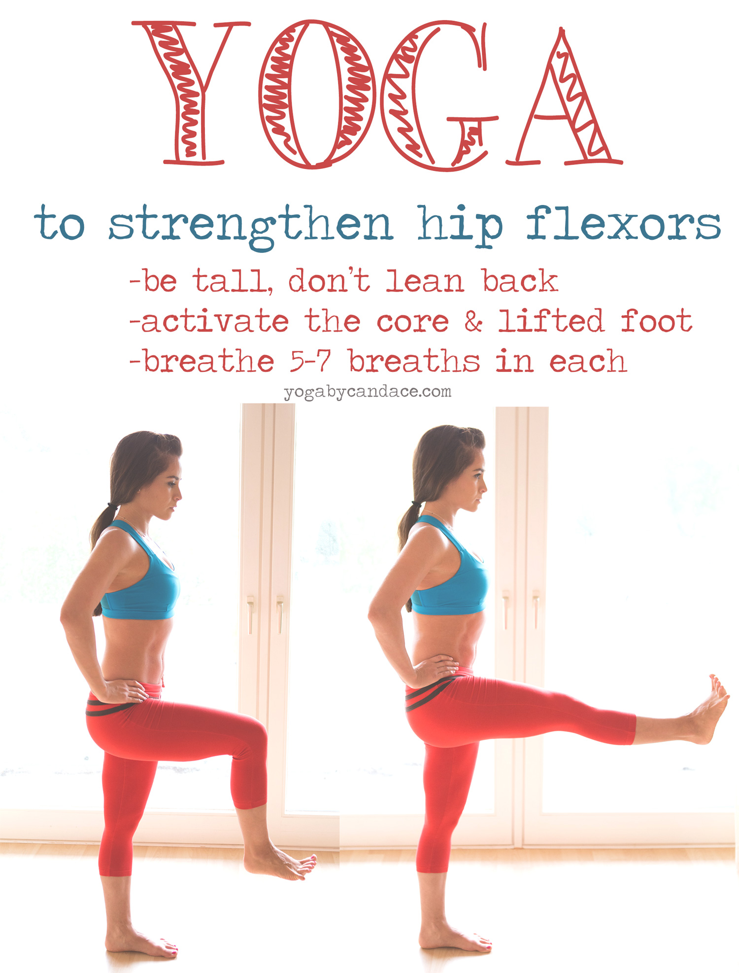 Yoga practice for the hip flexors