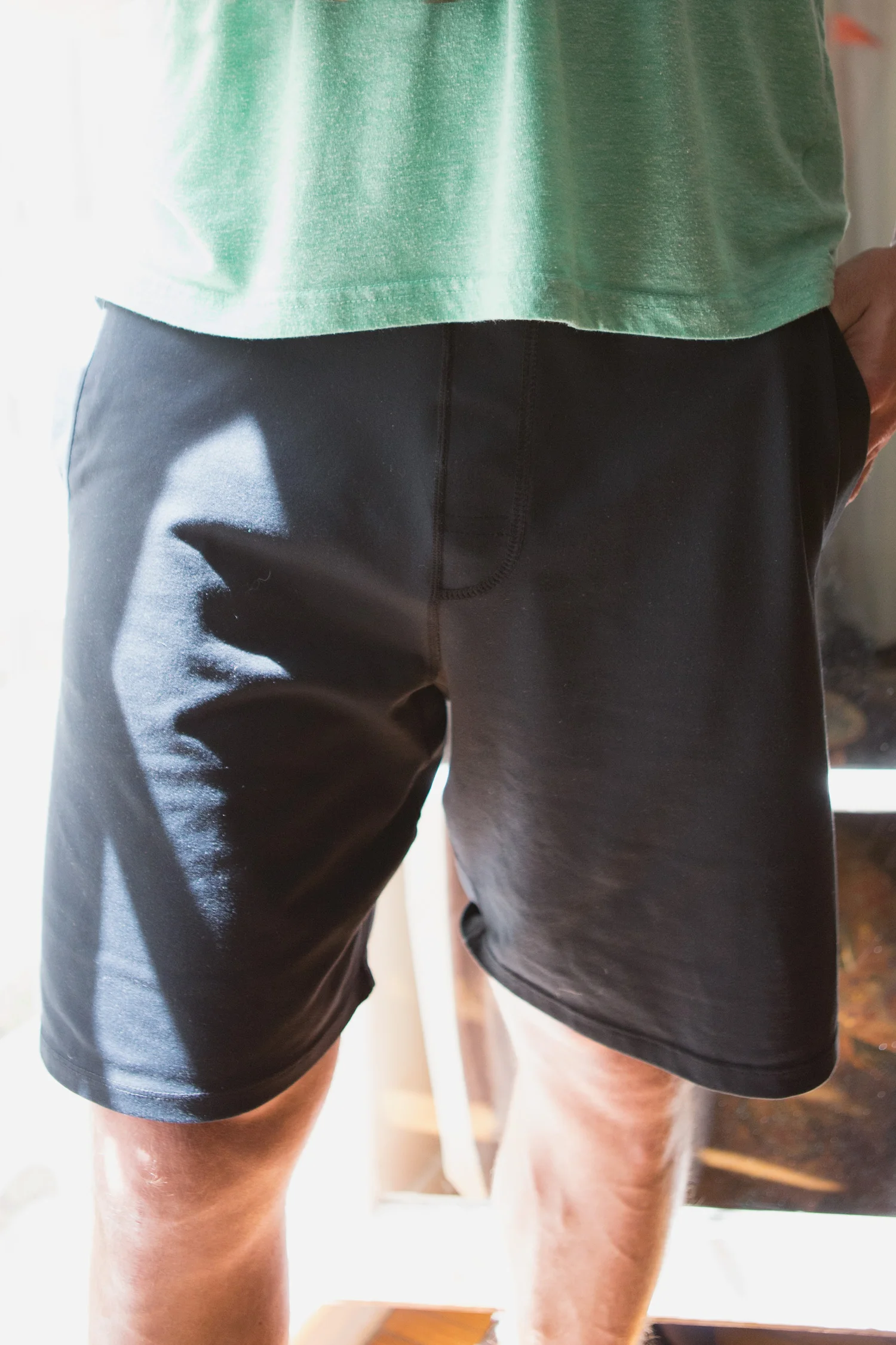 flat front with two slash pockets