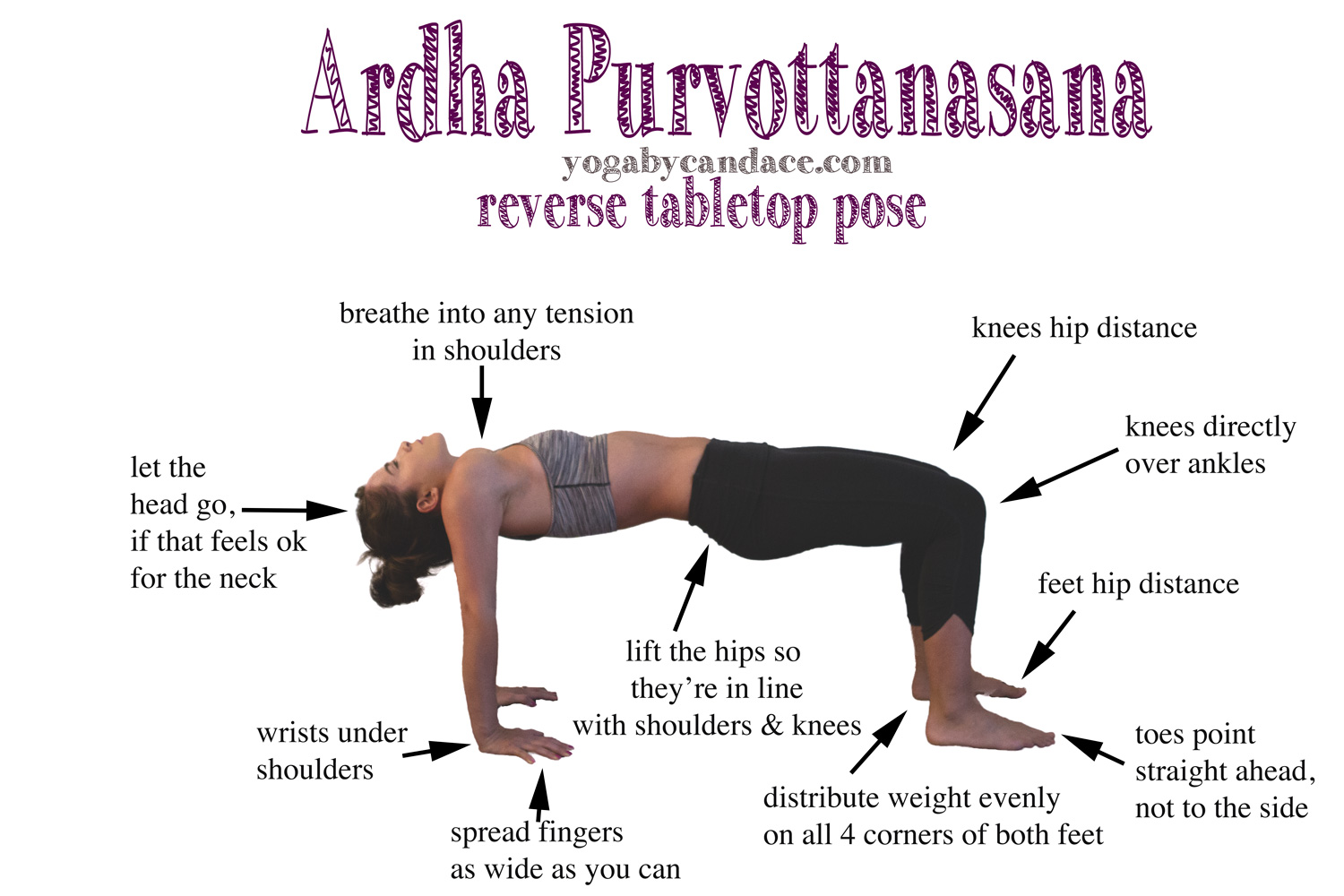 Credits to this image go to https://www.yogabycandace.com/blog/how-to-do-reverse-tabletop-pose?rq=tabletop. 