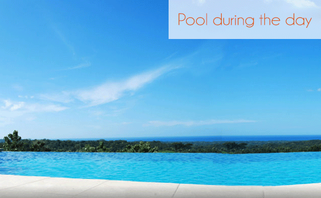infinity pool overlooking the beach, which is approx 15 minutes away