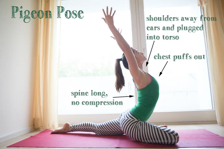 Pigeon pose variation with arms. Wearing: Teeki balanced traveler pants (read the review ), tank . Using Manduka travel mat.