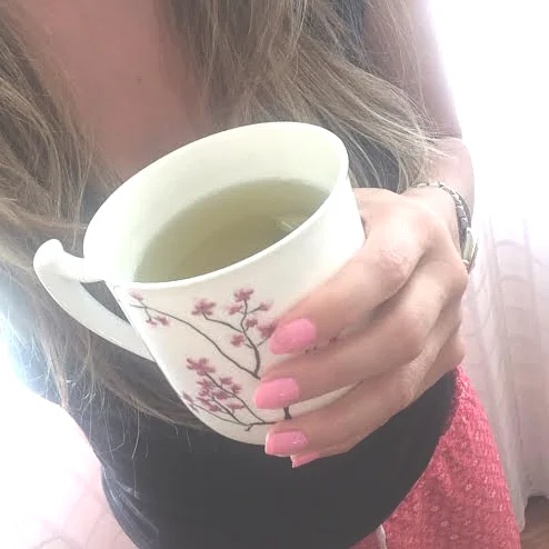 Matcha tea and pajamas - perfect Sunday morning Wearing: splendid tank (my favorite!), vs pajama pants