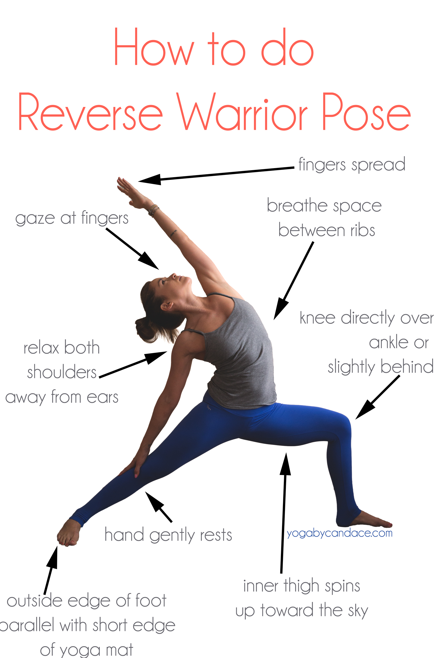 How to do Reverse Warrior Pose — YOGABYCANDACE