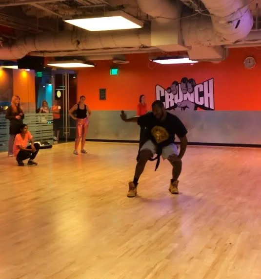 Our dance instructor at Crunch breaking it down
