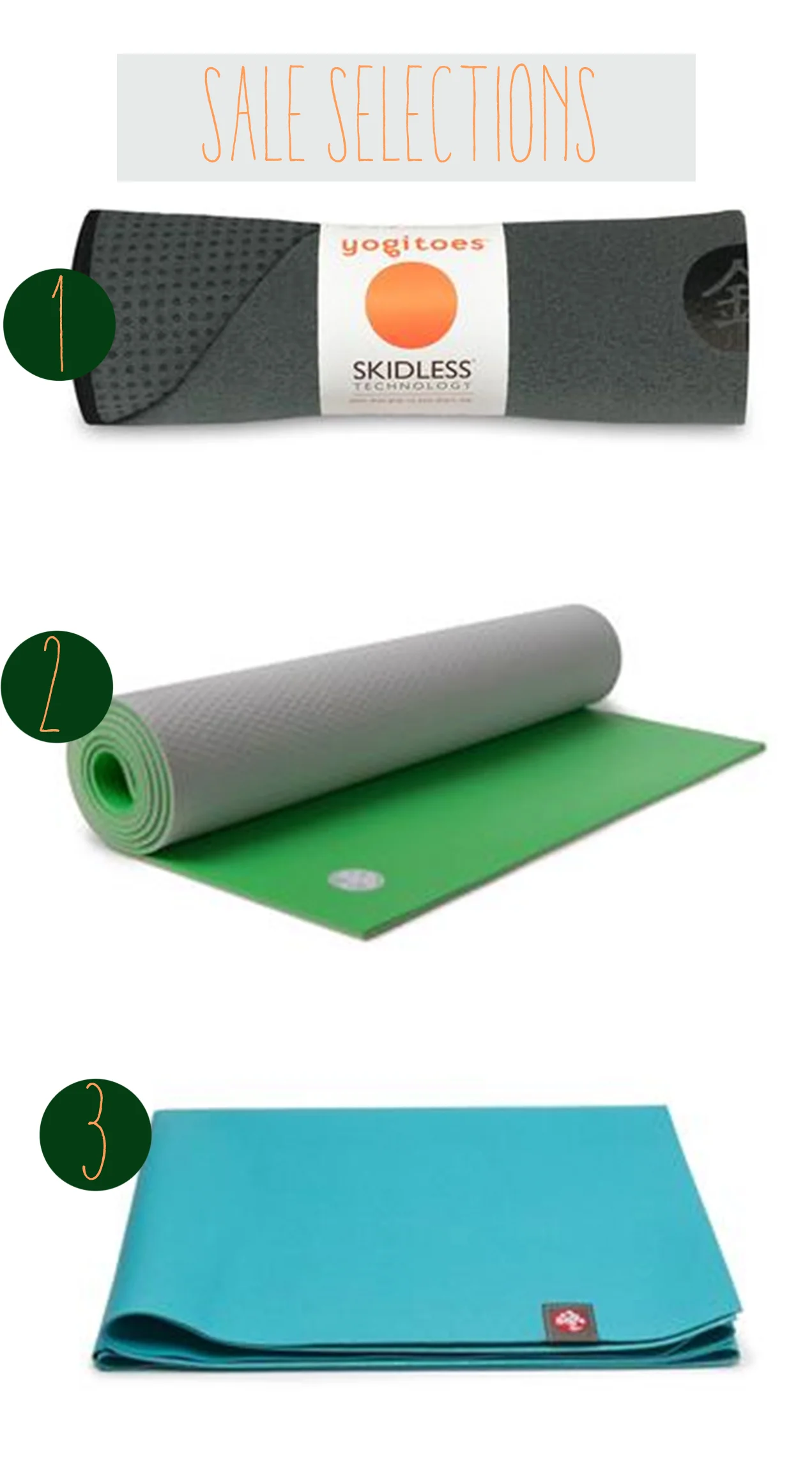 Some high quality items for yoga on sale.