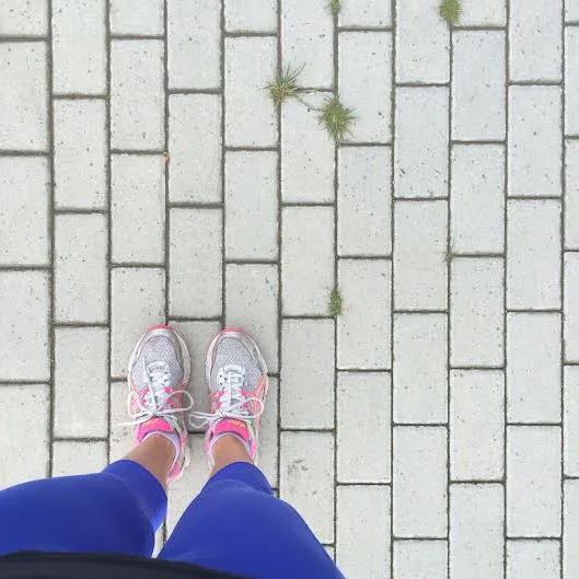 Wearing: Athleta pants and asics sneakers
