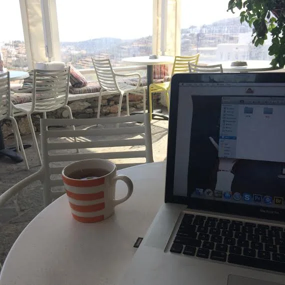 Working from Veranda in Sifnos