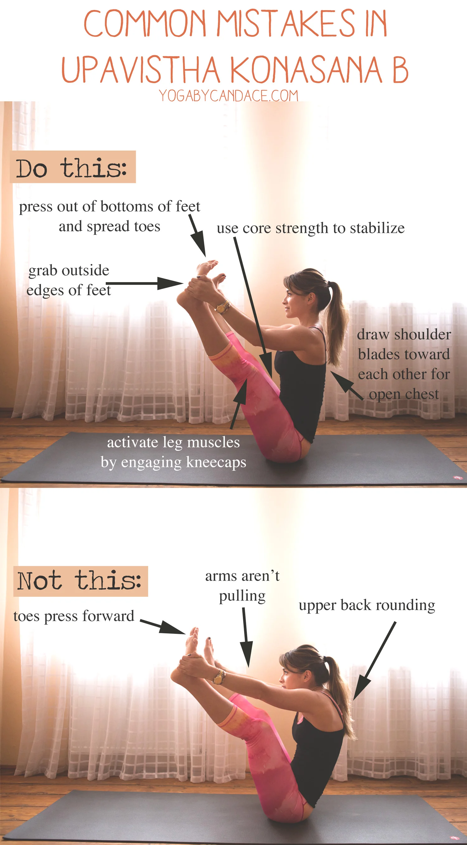 Common Mistakes in Upavistha Konasana B
