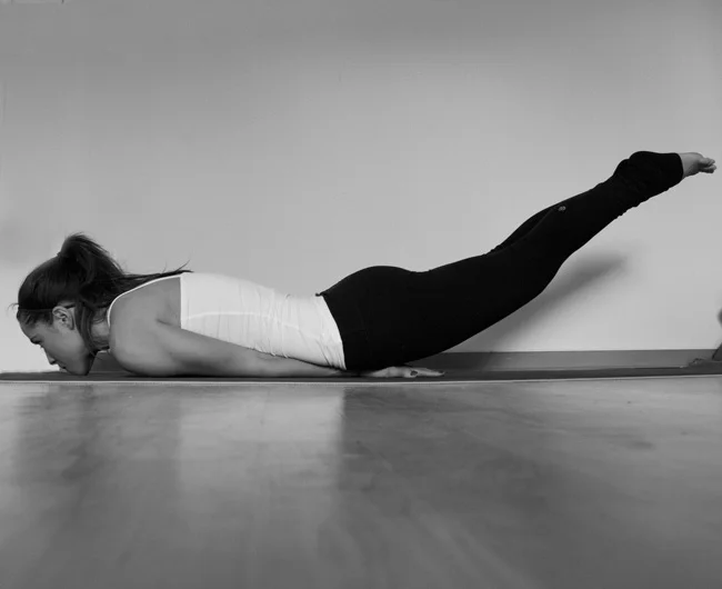 Locust pose - one of my least favorite yoga poses