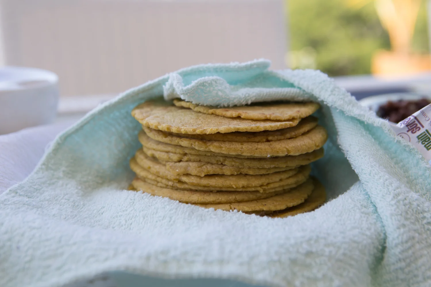 Homemade tortillas at our Costa Rica retreat