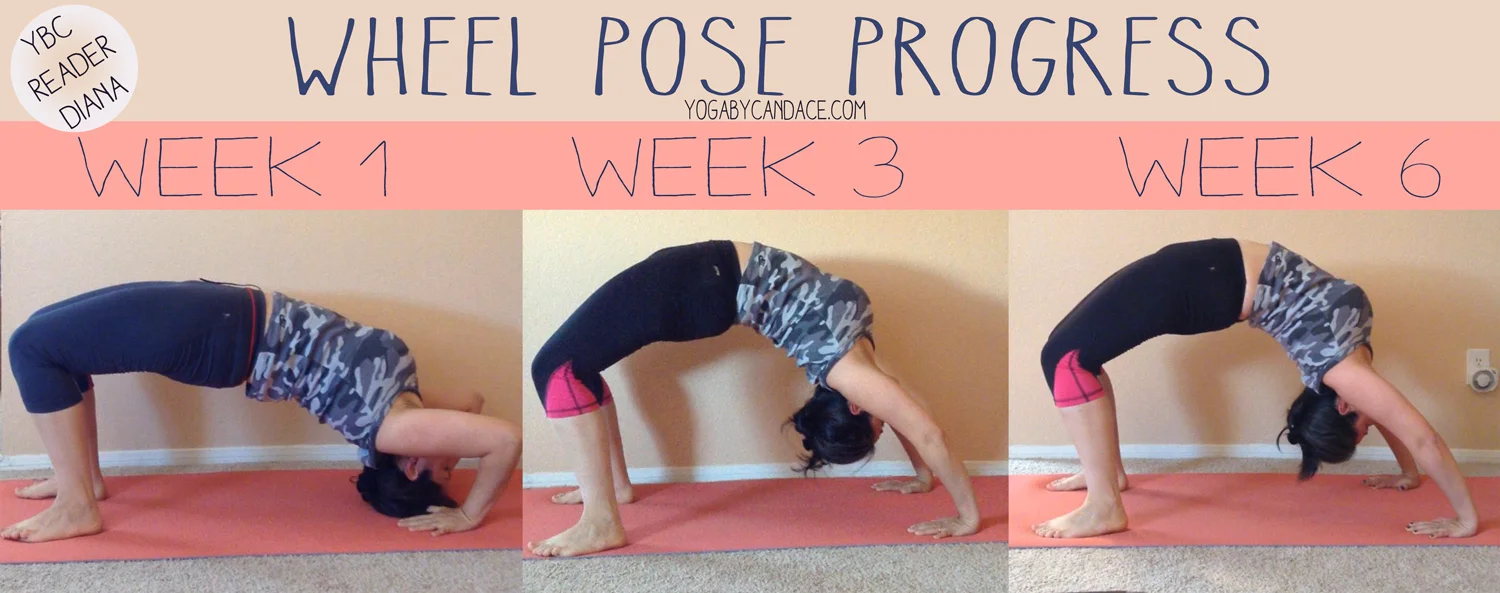 6 week wheel pose progress picture