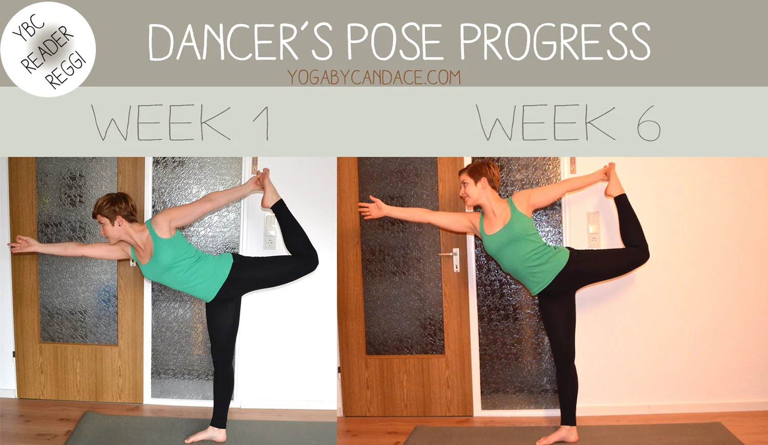 6 week dancer's pose progress