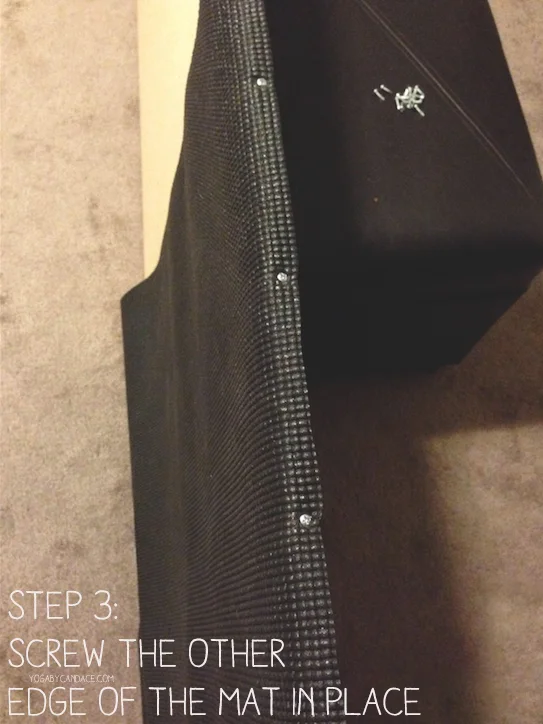 Pin it! Make a hard surface yoga platforms so you can practice in carpeted rooms.