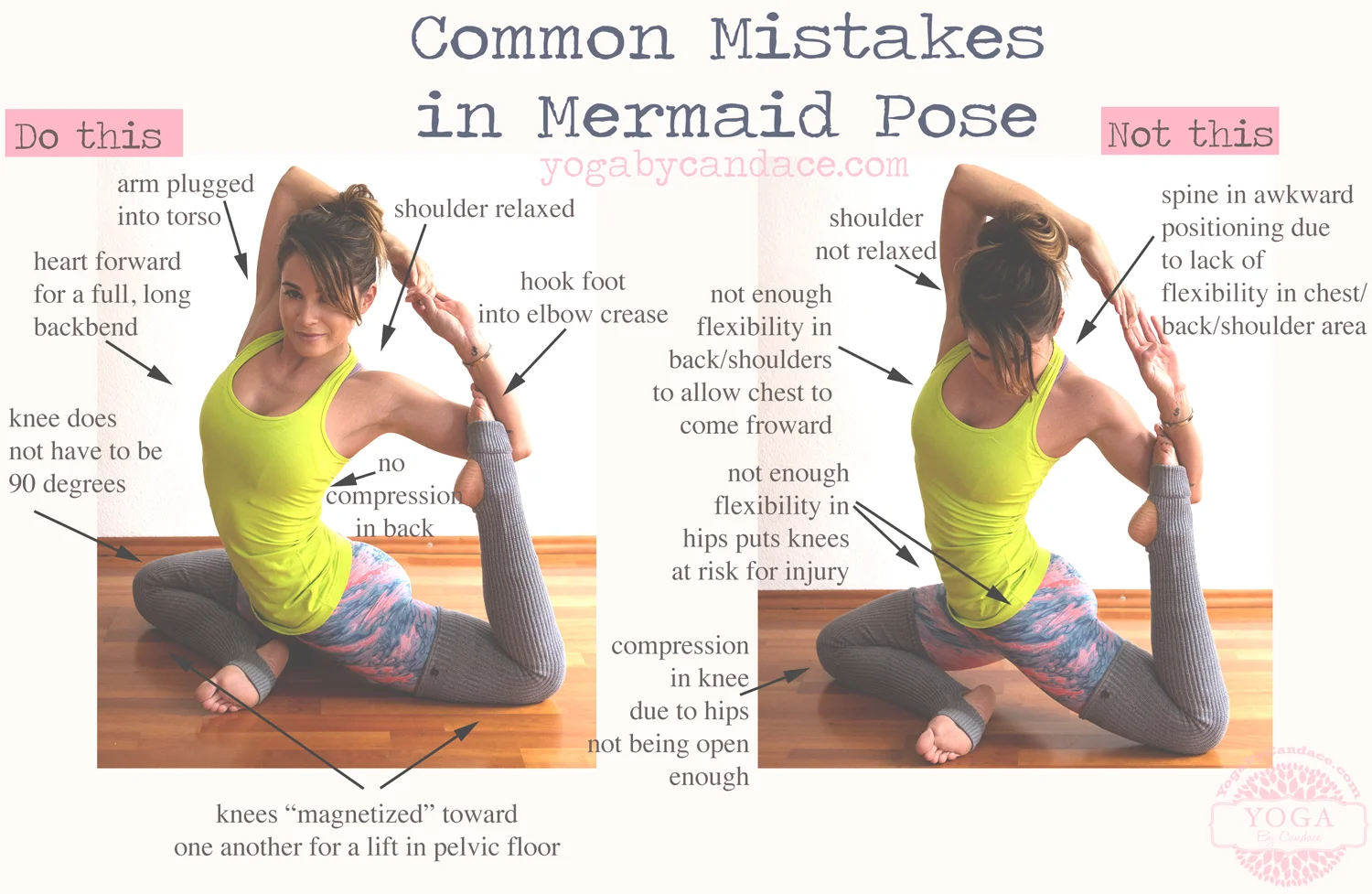 Common Mistakes in Mermaid Pose