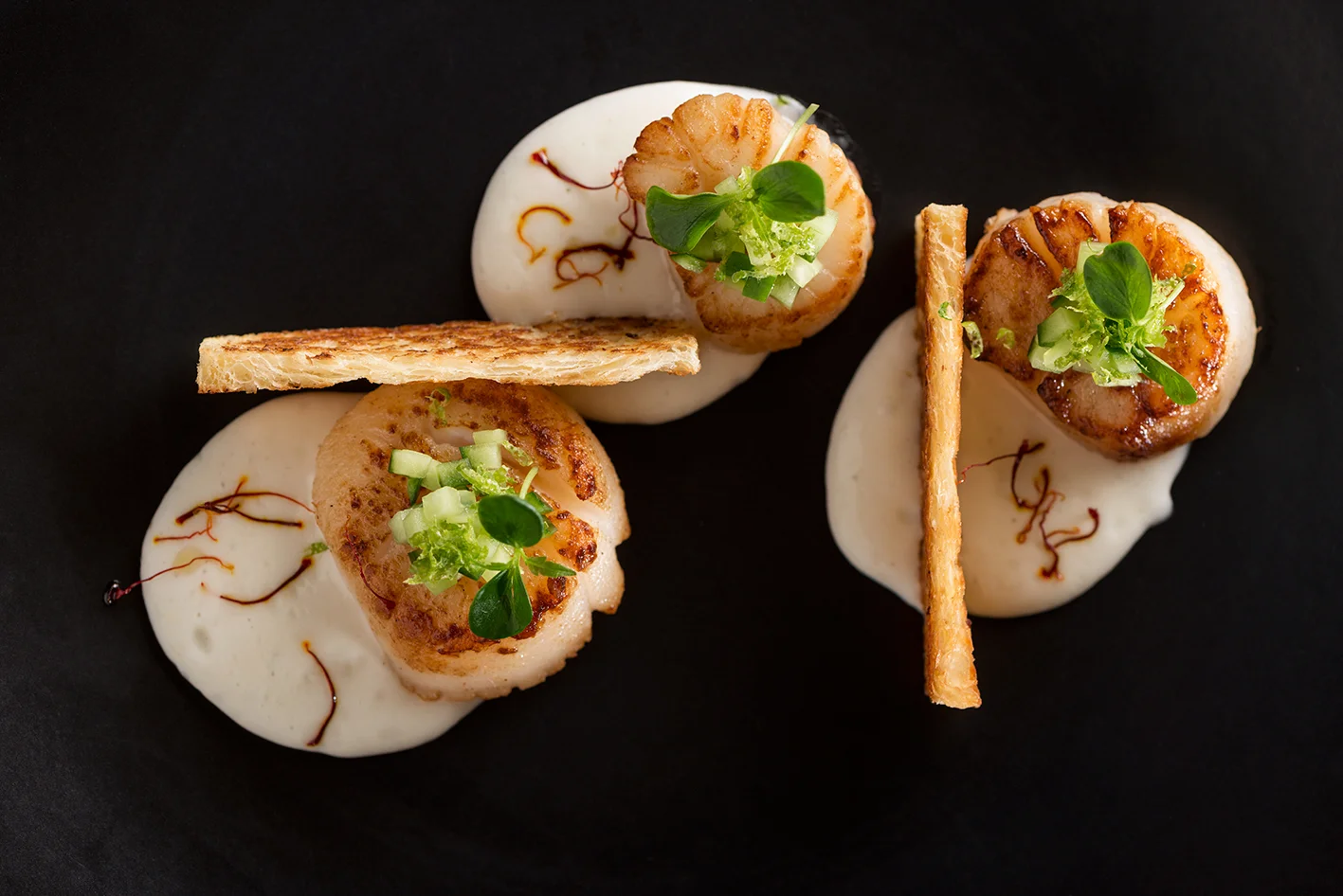 Pan seared scallops