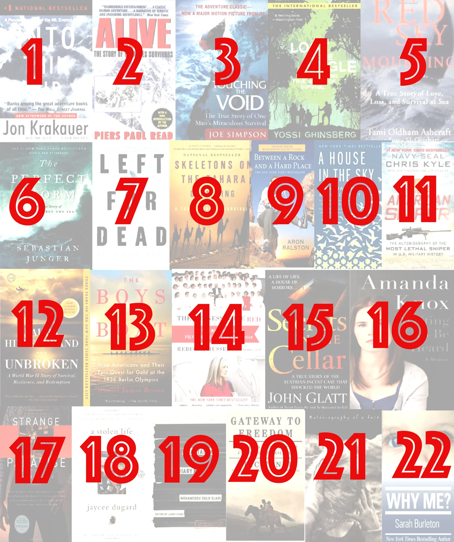 22 Books about survival and perseverance 